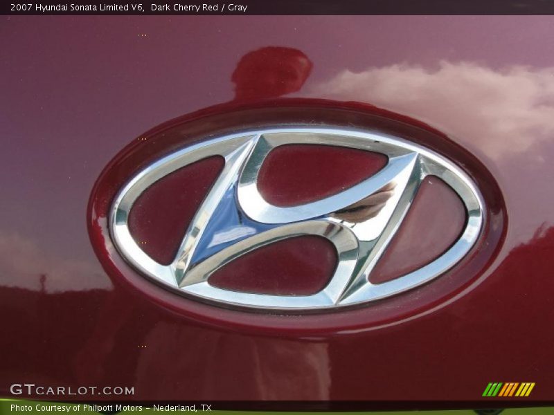 Dark Cherry Red / Gray 2007 Hyundai Sonata Limited V6