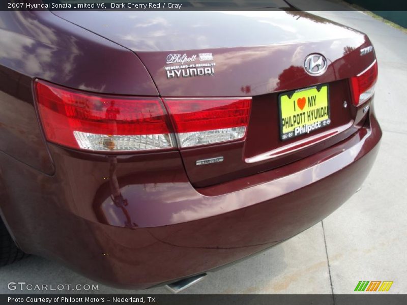 Dark Cherry Red / Gray 2007 Hyundai Sonata Limited V6