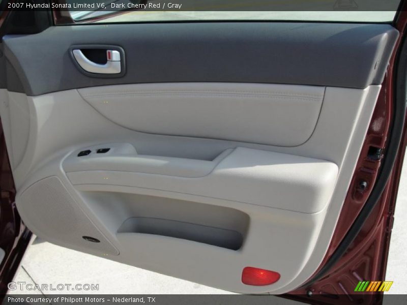 Dark Cherry Red / Gray 2007 Hyundai Sonata Limited V6