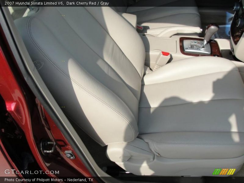 Dark Cherry Red / Gray 2007 Hyundai Sonata Limited V6