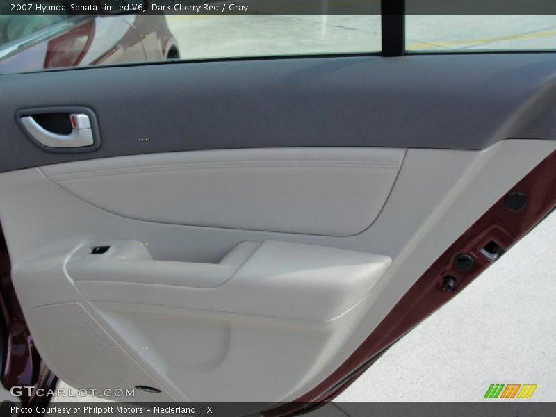 Dark Cherry Red / Gray 2007 Hyundai Sonata Limited V6