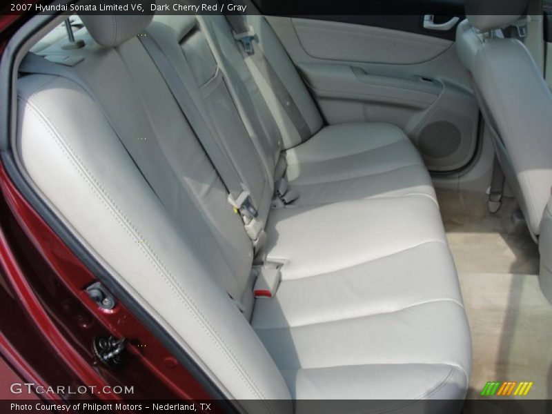 Dark Cherry Red / Gray 2007 Hyundai Sonata Limited V6