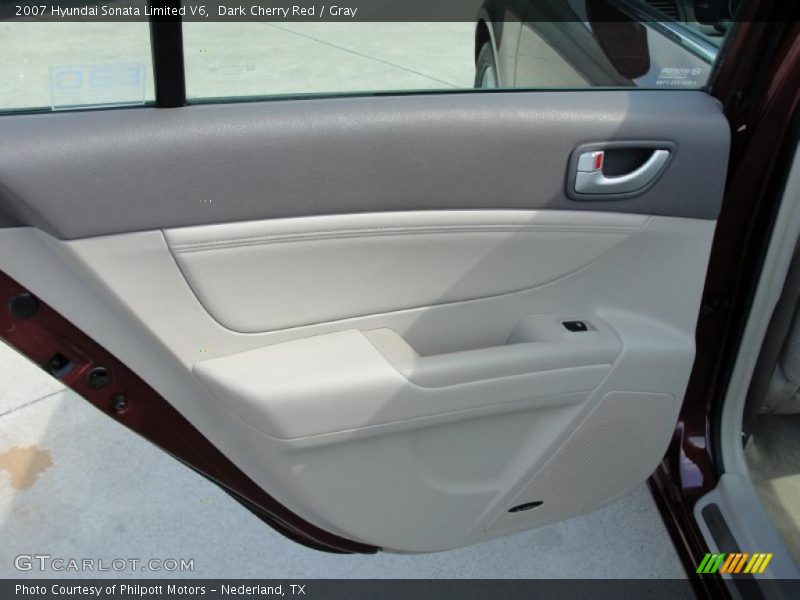 Dark Cherry Red / Gray 2007 Hyundai Sonata Limited V6