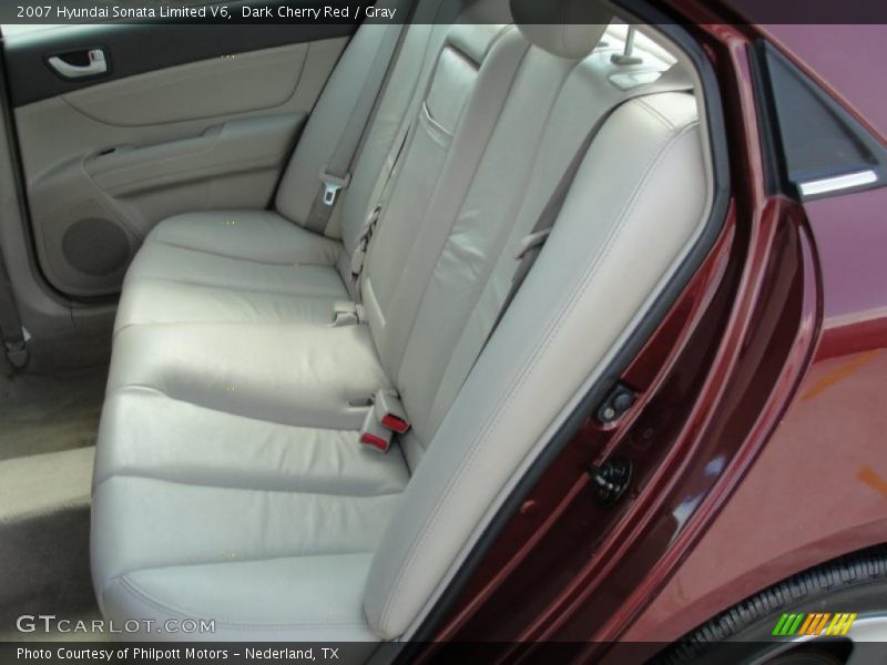 Dark Cherry Red / Gray 2007 Hyundai Sonata Limited V6