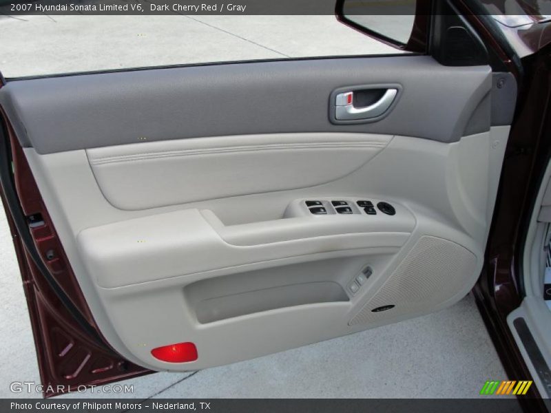 Dark Cherry Red / Gray 2007 Hyundai Sonata Limited V6