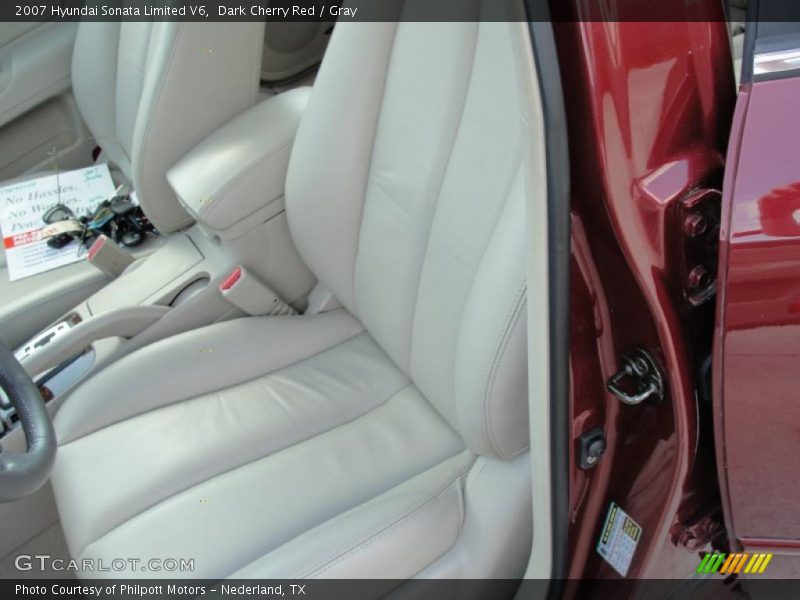 Dark Cherry Red / Gray 2007 Hyundai Sonata Limited V6
