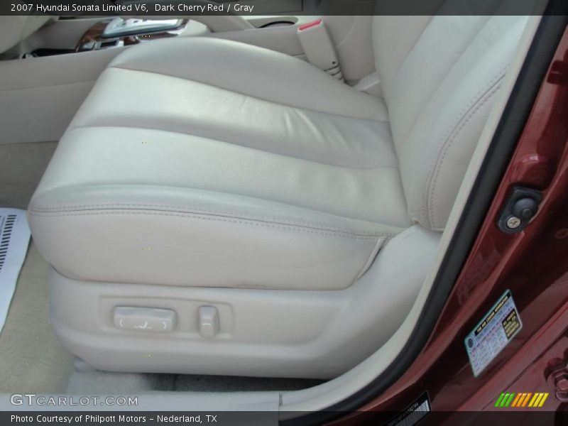 Dark Cherry Red / Gray 2007 Hyundai Sonata Limited V6