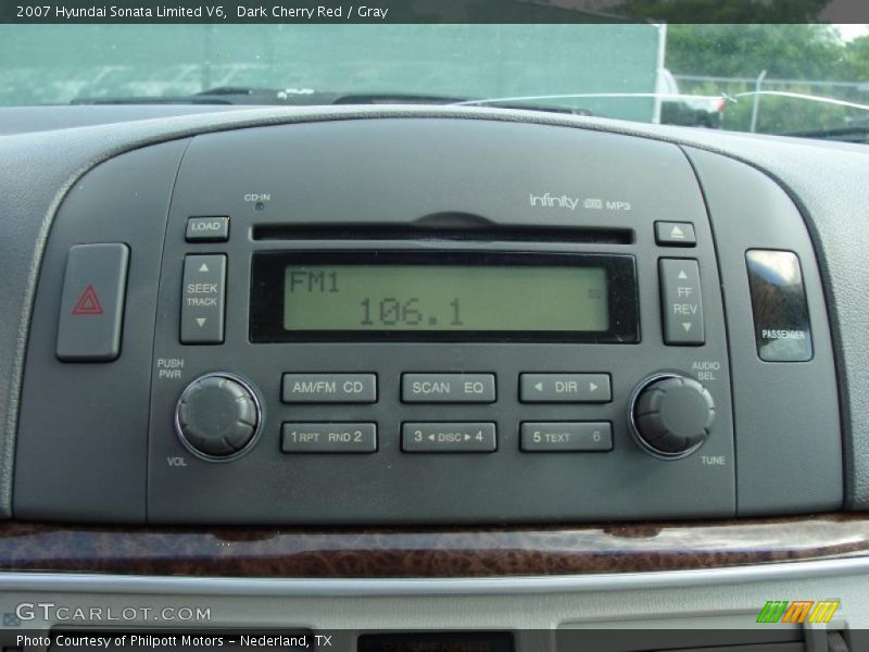 Dark Cherry Red / Gray 2007 Hyundai Sonata Limited V6