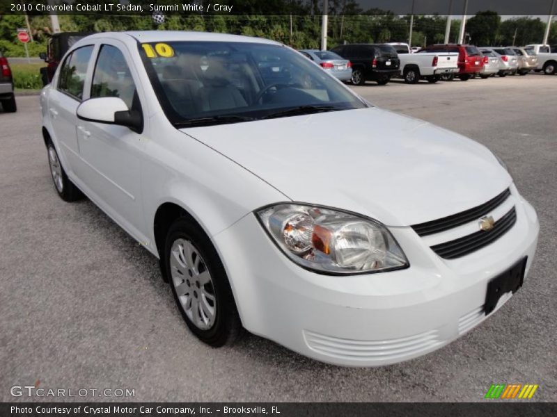 Summit White / Gray 2010 Chevrolet Cobalt LT Sedan