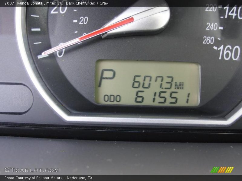 Dark Cherry Red / Gray 2007 Hyundai Sonata Limited V6