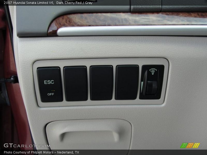 Dark Cherry Red / Gray 2007 Hyundai Sonata Limited V6
