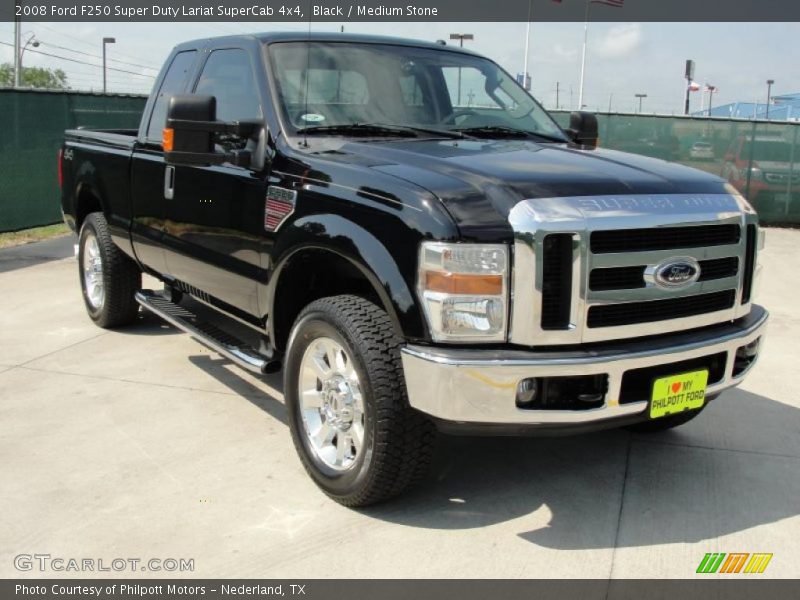 Black / Medium Stone 2008 Ford F250 Super Duty Lariat SuperCab 4x4