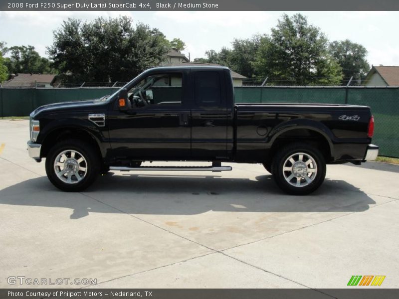 Black / Medium Stone 2008 Ford F250 Super Duty Lariat SuperCab 4x4