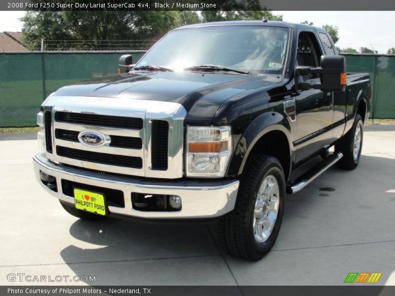 Black / Medium Stone 2008 Ford F250 Super Duty Lariat SuperCab 4x4