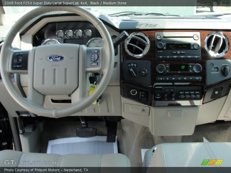 Black / Medium Stone 2008 Ford F250 Super Duty Lariat SuperCab 4x4