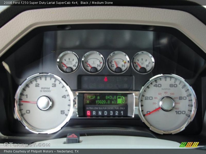 Black / Medium Stone 2008 Ford F250 Super Duty Lariat SuperCab 4x4