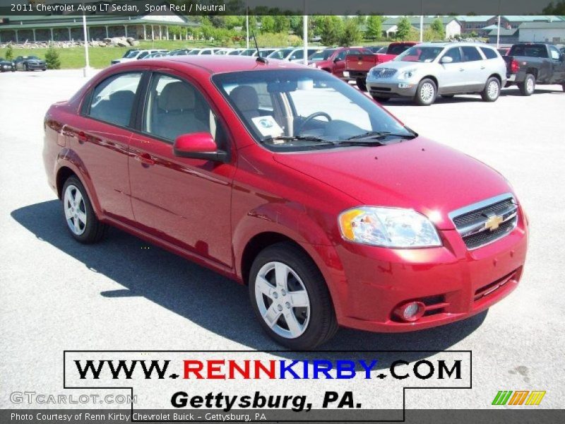 Sport Red / Neutral 2011 Chevrolet Aveo LT Sedan