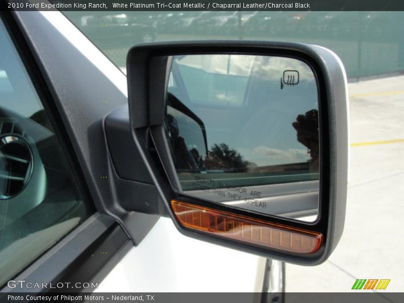 White Platinum Tri-Coat Metallic / Chaparral Leather/Charcoal Black 2010 Ford Expedition King Ranch