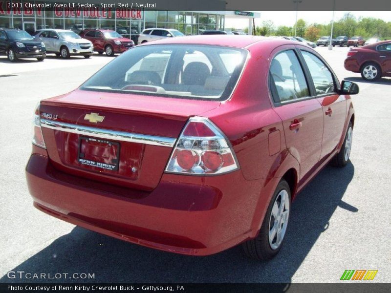 Sport Red / Neutral 2011 Chevrolet Aveo LT Sedan