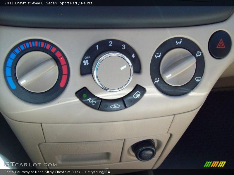 Controls of 2011 Aveo LT Sedan