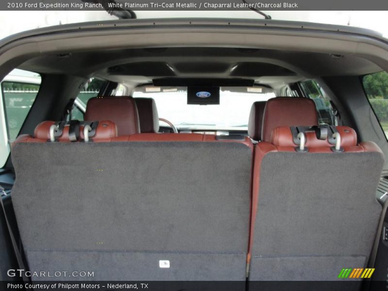 White Platinum Tri-Coat Metallic / Chaparral Leather/Charcoal Black 2010 Ford Expedition King Ranch