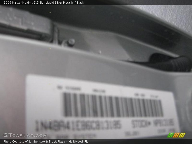 Liquid Silver Metallic / Black 2006 Nissan Maxima 3.5 SL
