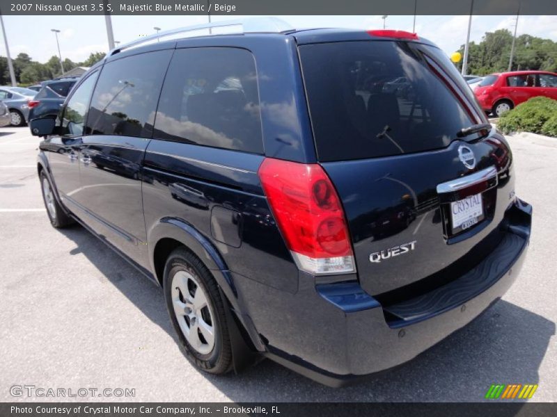 Majestic Blue Metallic / Beige 2007 Nissan Quest 3.5 S