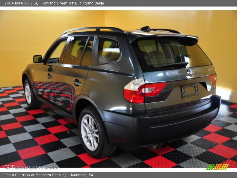 Highland Green Metallic / Sand Beige 2004 BMW X3 2.5i
