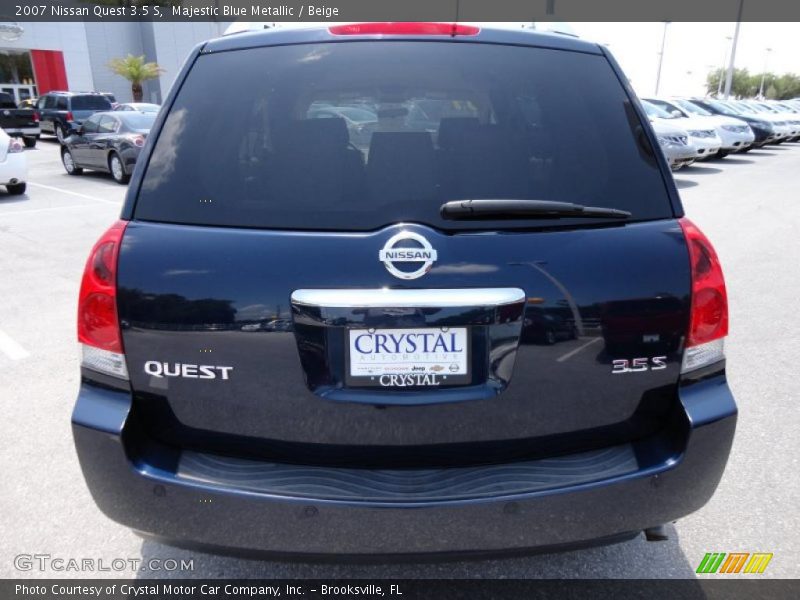 Majestic Blue Metallic / Beige 2007 Nissan Quest 3.5 S
