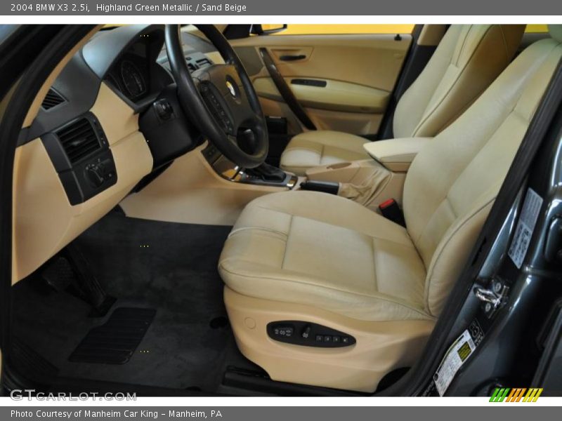 Highland Green Metallic / Sand Beige 2004 BMW X3 2.5i