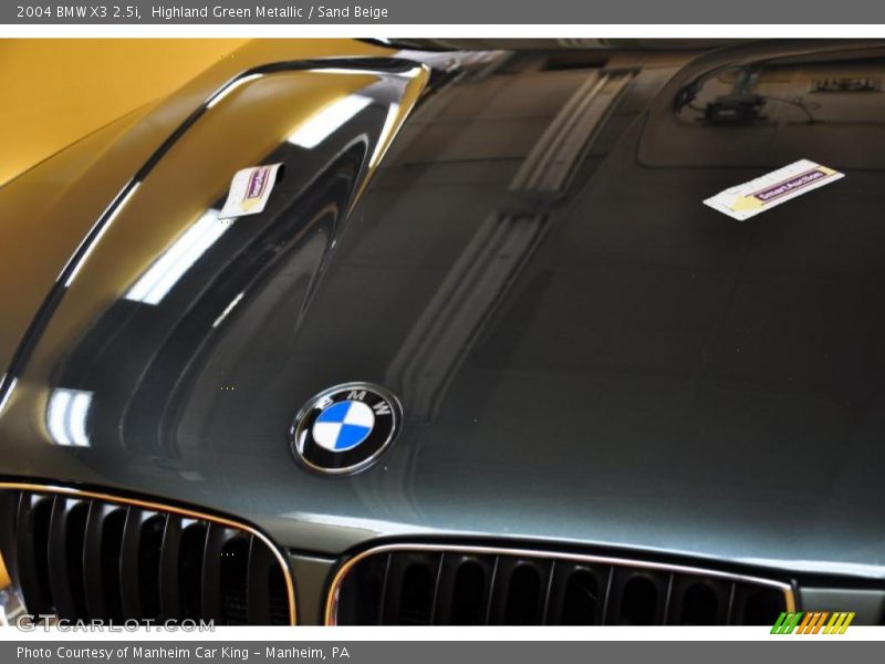 Highland Green Metallic / Sand Beige 2004 BMW X3 2.5i