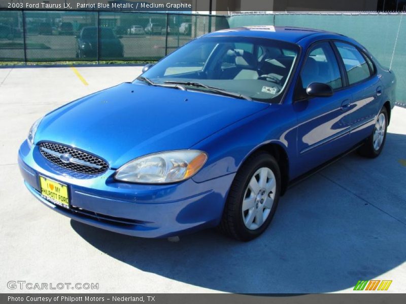 Patriot Blue Metallic / Medium Graphite 2003 Ford Taurus LX