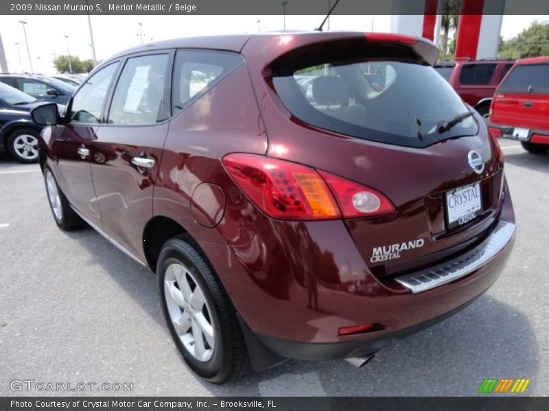 Merlot Metallic / Beige 2009 Nissan Murano S