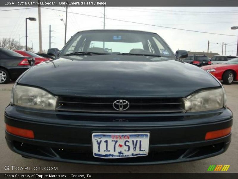 Dark Emerald Pearl / Beige 1994 Toyota Camry LE Sedan