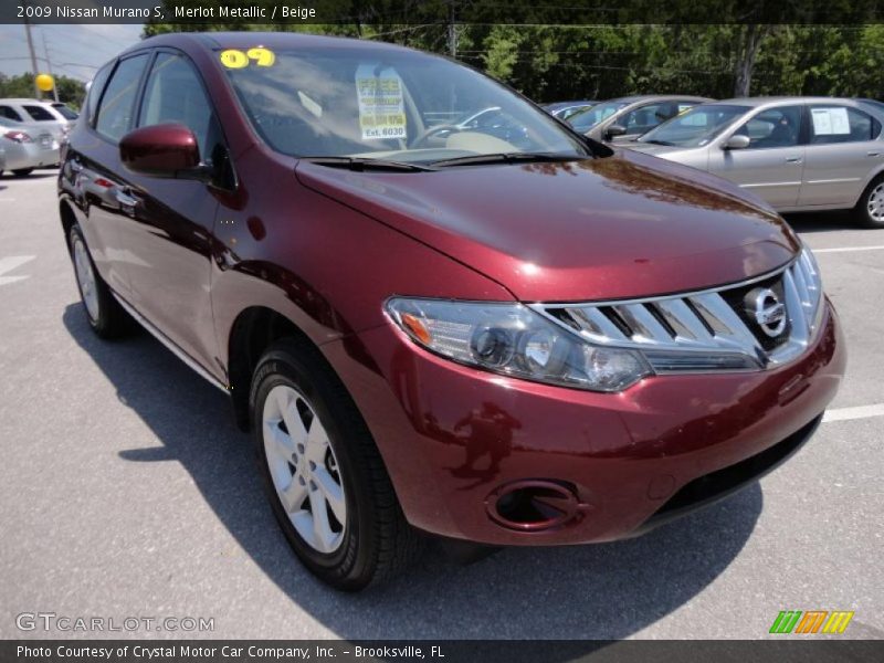 Merlot Metallic / Beige 2009 Nissan Murano S