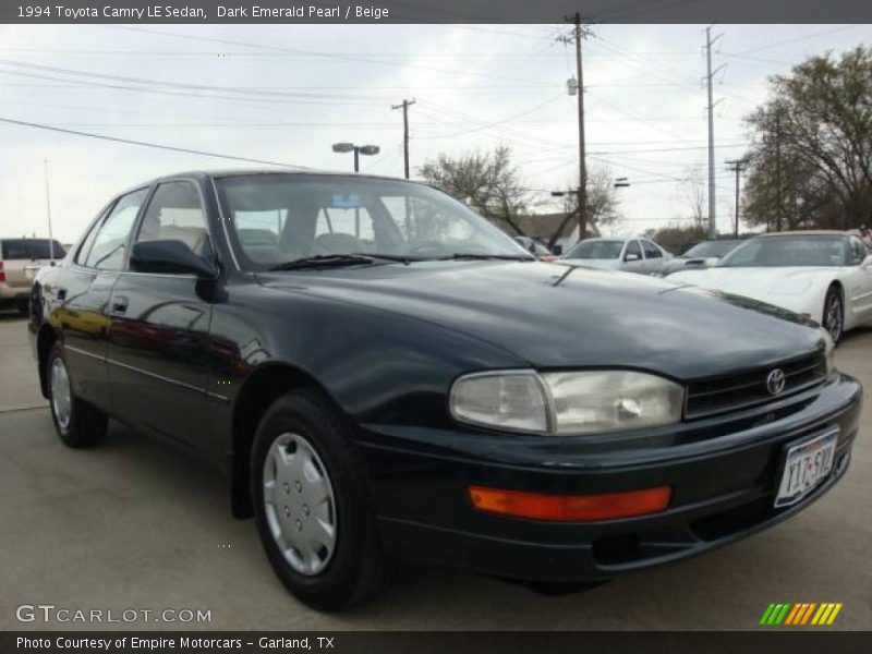 Dark Emerald Pearl / Beige 1994 Toyota Camry LE Sedan