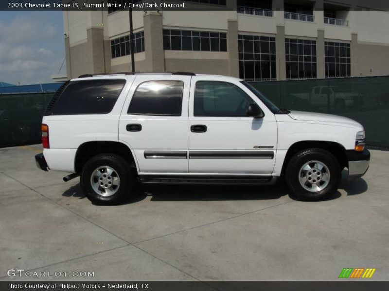 Summit White / Gray/Dark Charcoal 2003 Chevrolet Tahoe LS
