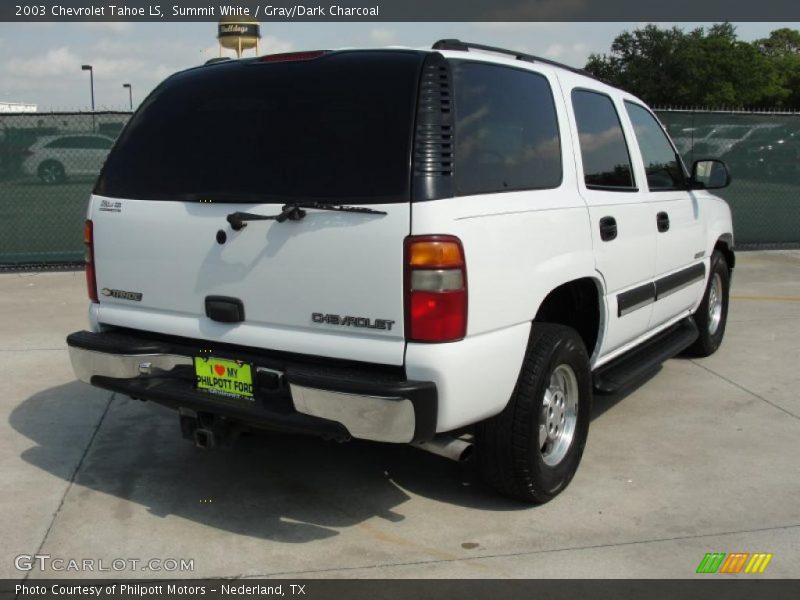 Summit White / Gray/Dark Charcoal 2003 Chevrolet Tahoe LS