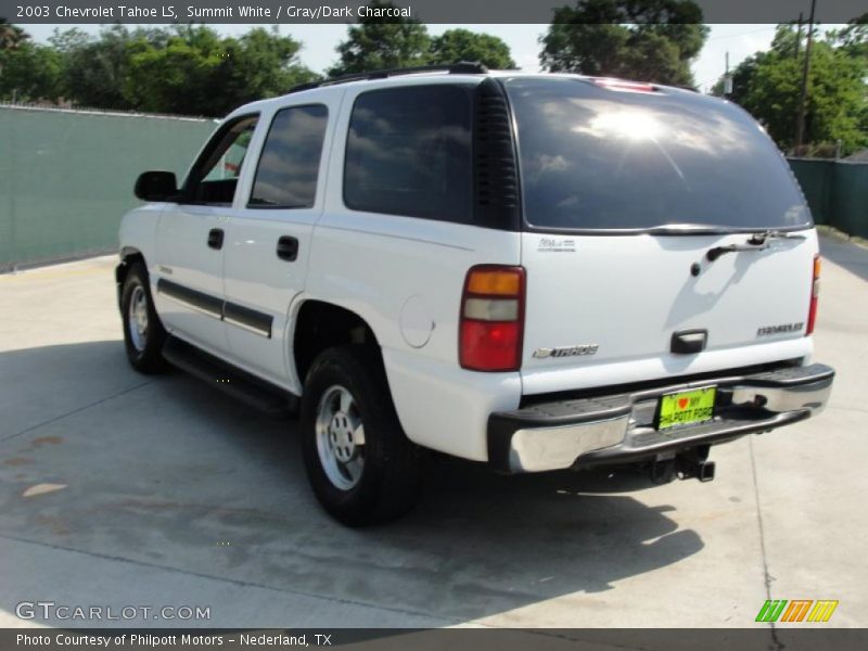 Summit White / Gray/Dark Charcoal 2003 Chevrolet Tahoe LS
