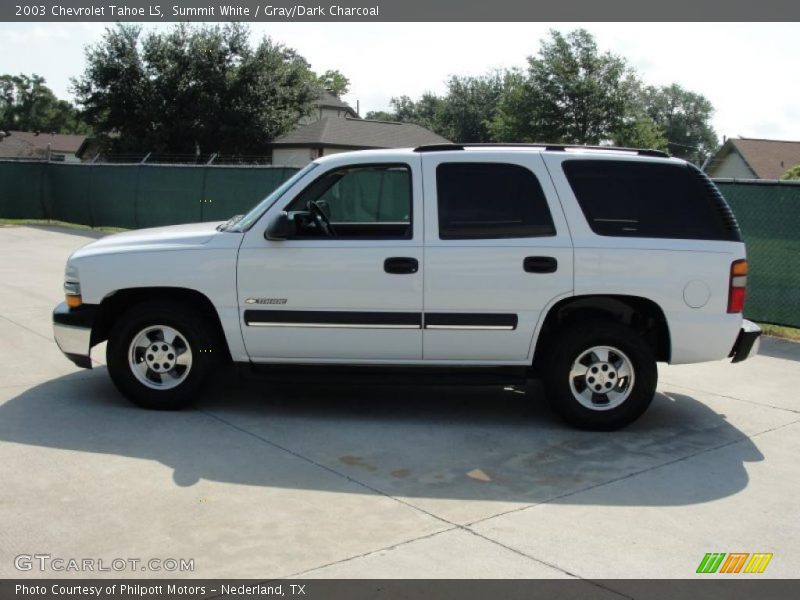 Summit White / Gray/Dark Charcoal 2003 Chevrolet Tahoe LS