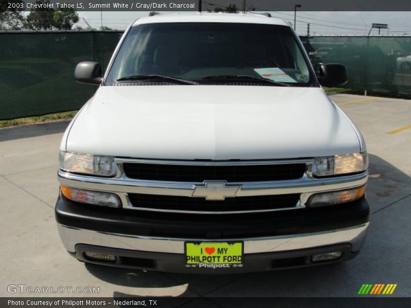 Summit White / Gray/Dark Charcoal 2003 Chevrolet Tahoe LS