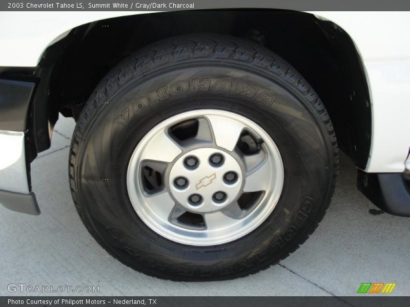 Summit White / Gray/Dark Charcoal 2003 Chevrolet Tahoe LS