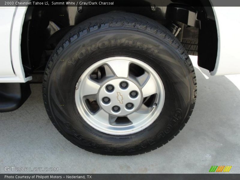 Summit White / Gray/Dark Charcoal 2003 Chevrolet Tahoe LS