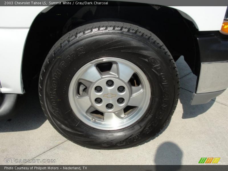 Summit White / Gray/Dark Charcoal 2003 Chevrolet Tahoe LS