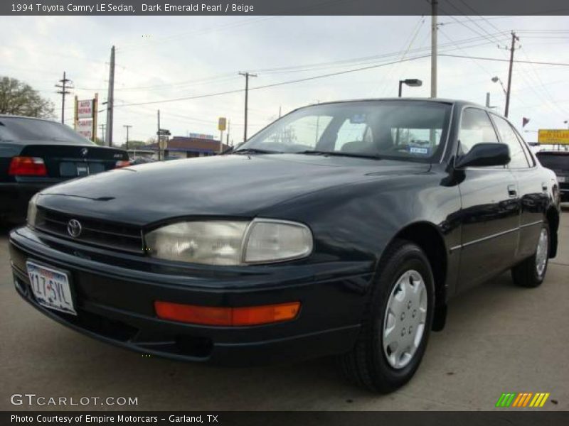 Dark Emerald Pearl / Beige 1994 Toyota Camry LE Sedan