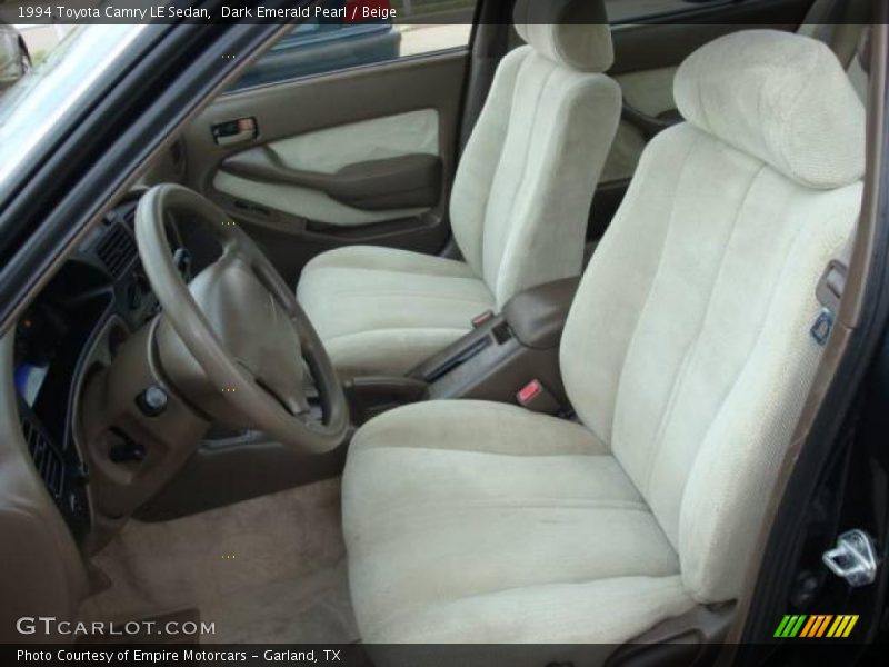 Dark Emerald Pearl / Beige 1994 Toyota Camry LE Sedan