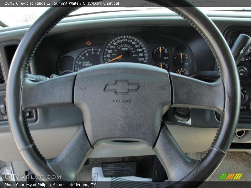 Summit White / Gray/Dark Charcoal 2003 Chevrolet Tahoe LS