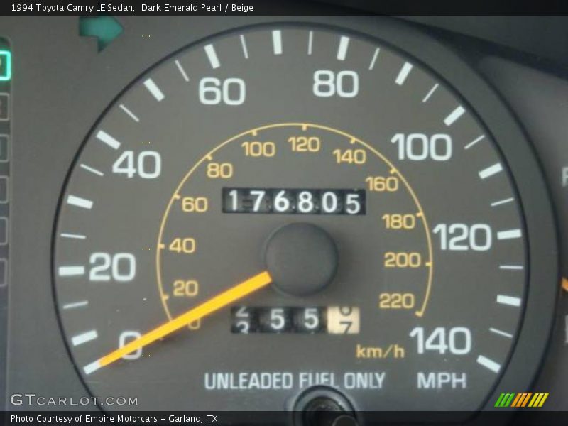 Dark Emerald Pearl / Beige 1994 Toyota Camry LE Sedan