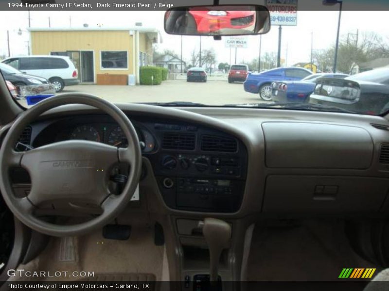 Dark Emerald Pearl / Beige 1994 Toyota Camry LE Sedan