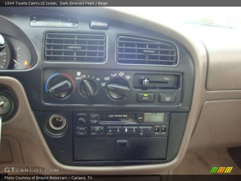 Dark Emerald Pearl / Beige 1994 Toyota Camry LE Sedan